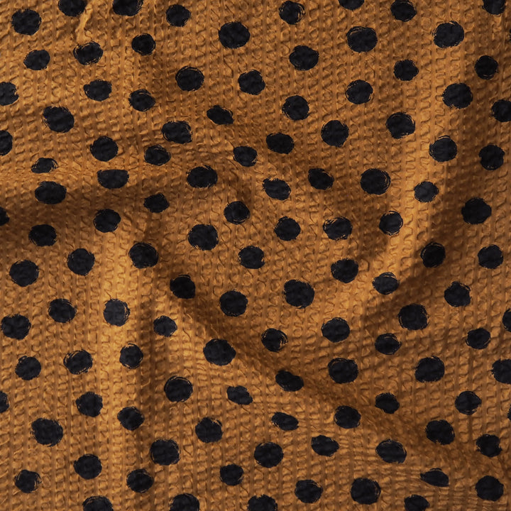 Sevenberry Amber Spotty Ripple Seersucker Cotton dressmaking Fabric