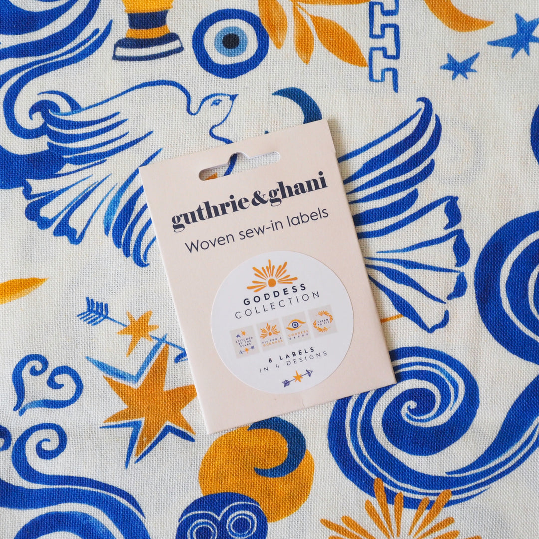 Greek Goddess Woven Labels – Guthrie & Ghani
