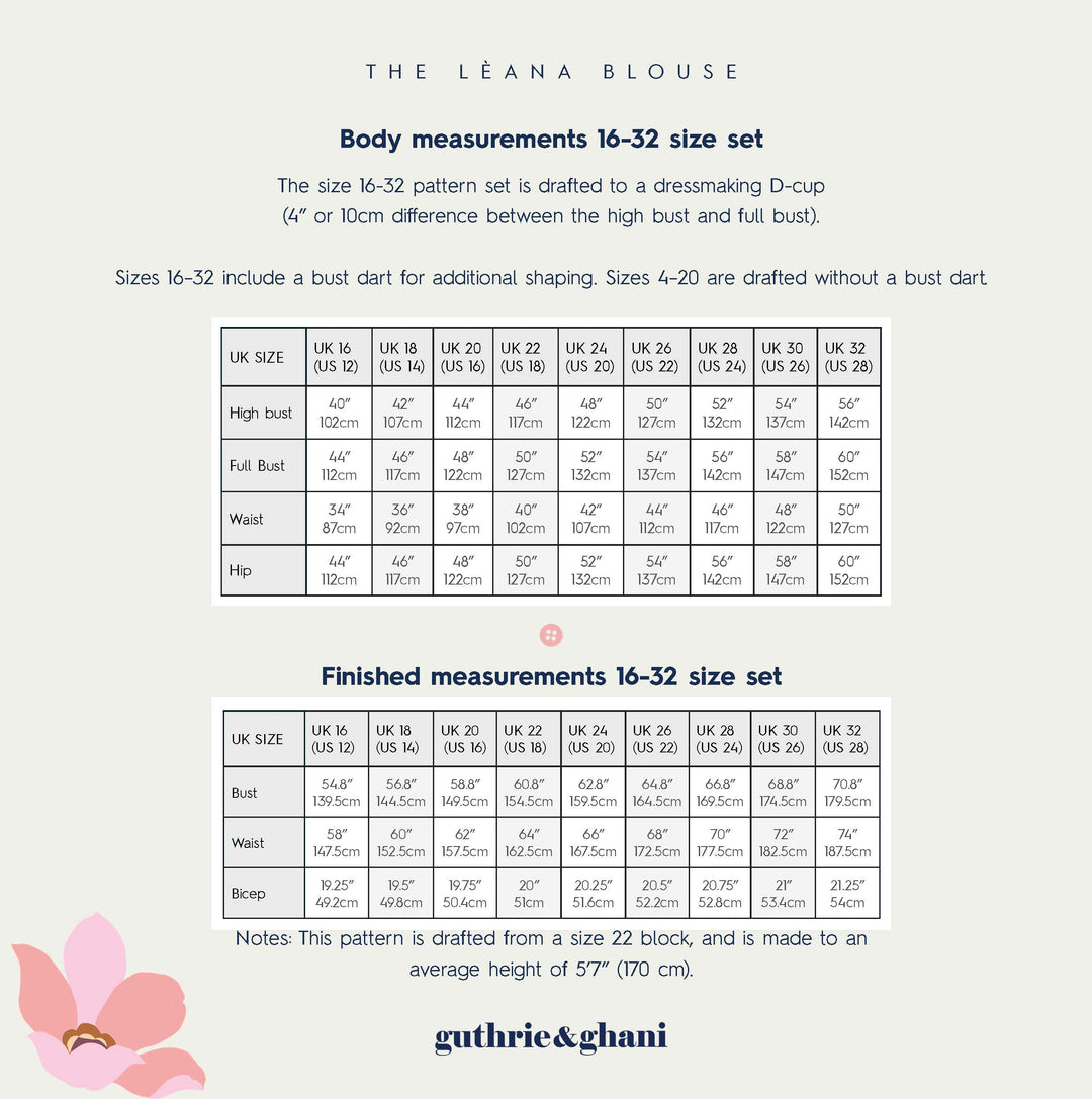 Guthrie & Ghani Lèana Blouse Sewing Pattern PDF