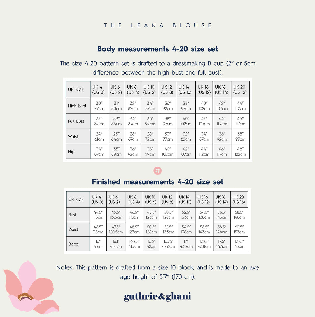 Guthrie & Ghani Lèana Blouse Sewing Pattern PDF