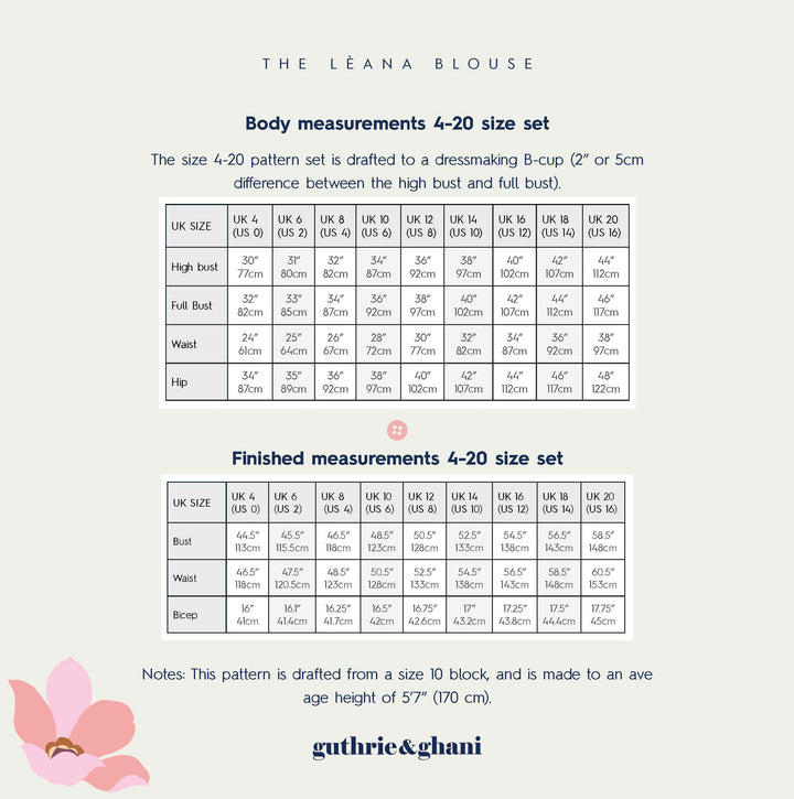 Guthrie & Ghani Lèana Blouse Sewing Pattern PDF