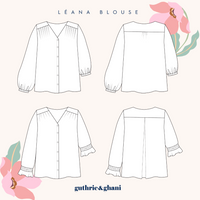 Guthrie & Ghani Lèana Blouse Sewing Pattern PDF