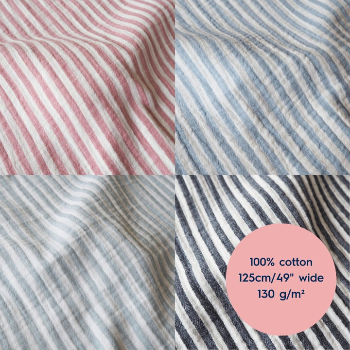 Lauren's Colour-blocked Jenna Shirt in Striped Cotton Double Gauze