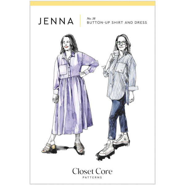 Closet Core Jenna Button Up Shirt And Dress Sewing Pattern