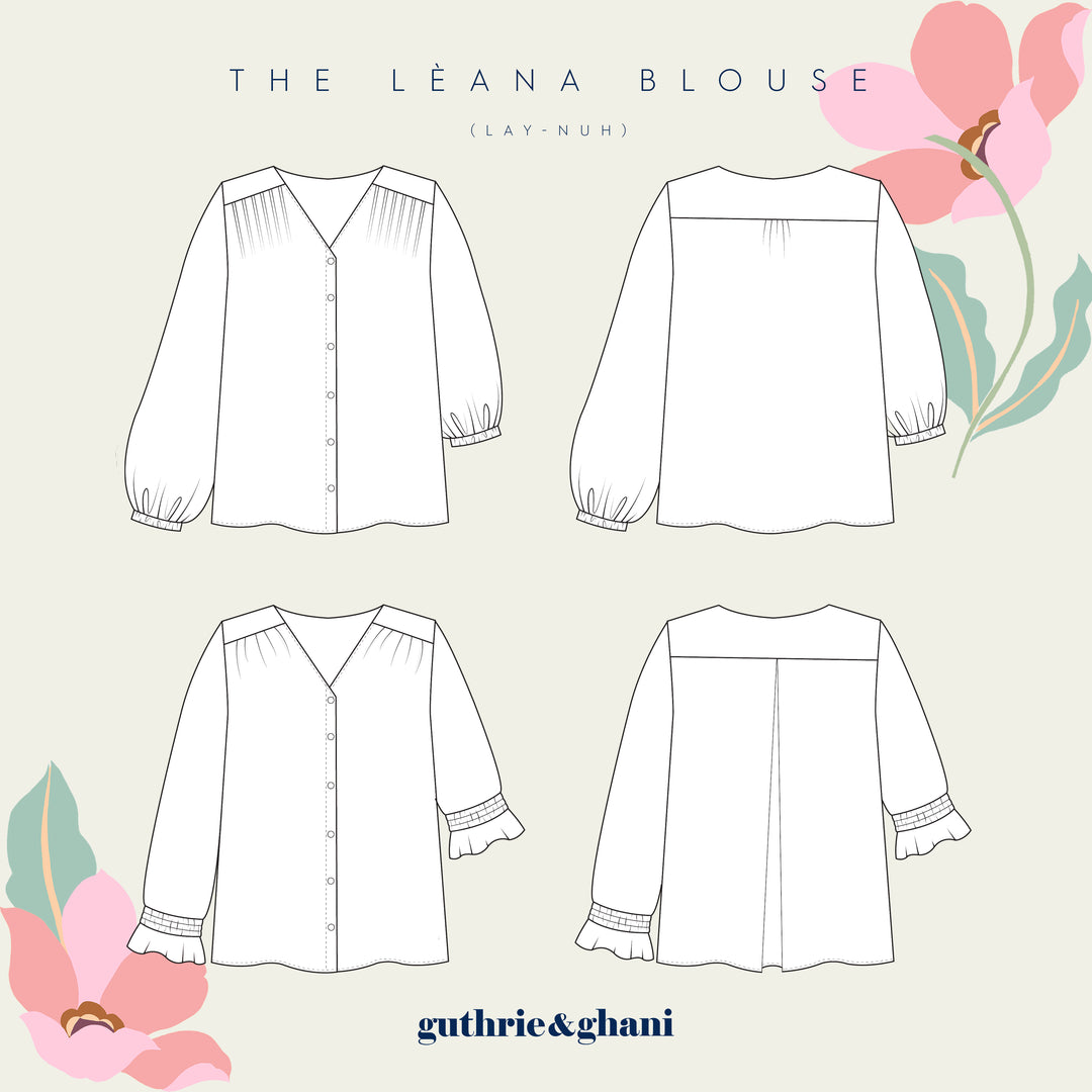 Guthrie & Ghani Lèana Blouse Sewing Pattern PDF