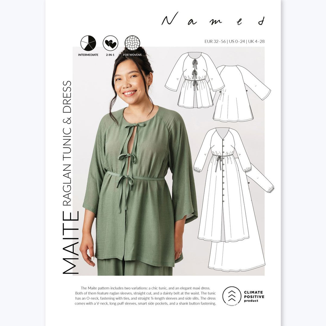 Named Clothing Maite Tunic And Dress Sewing Pattern PDF Guthrie & Ghani Named Clothing Maite Tunic And Dress Sewing Pattern PDF Guthrie & Ghani