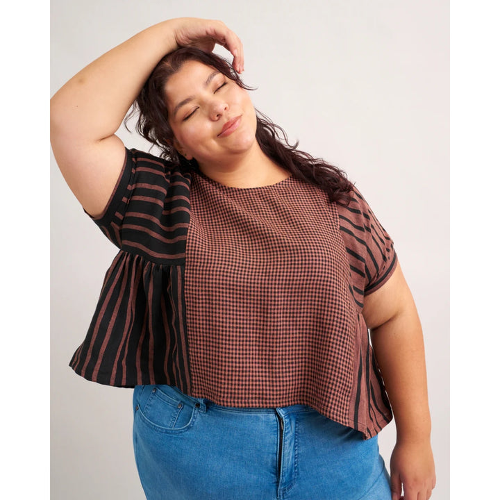 Matchy Matchy Collage Gather Top Sewing Pattern PDF