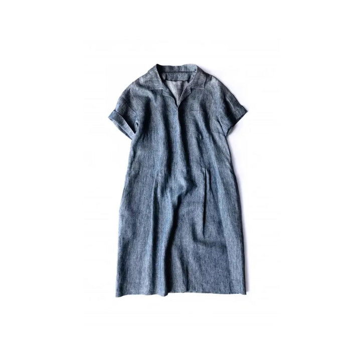 Blue dress on a white background