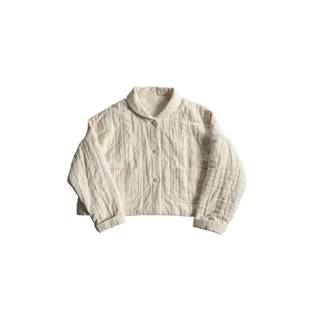 Striped shirt with a collar on a white background