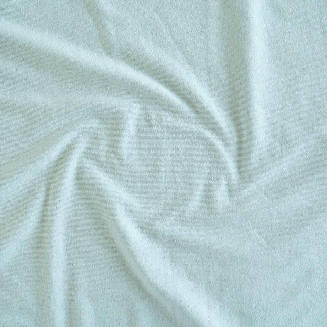 Mint Flecked Cotton Linen Jersey Fabric - Cut Length 1.7m x 145cm