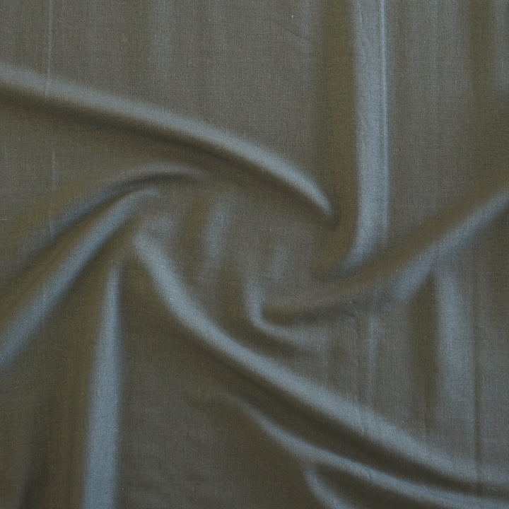 Muted Khaki Stretch Viscose Linen Fabric - Cut Length 2.1m x 140cm