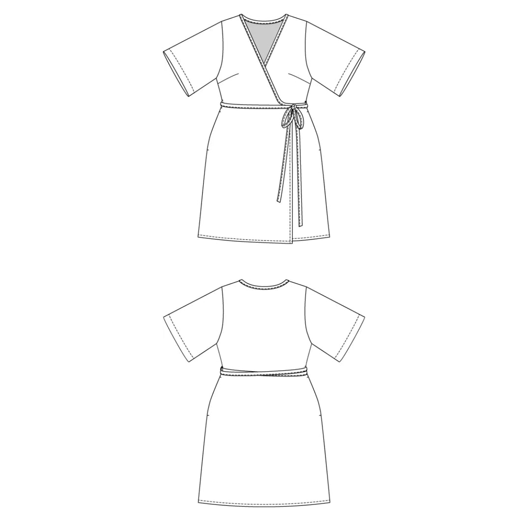 Named Clothing Aaria Mini Wrap Dress Sewing Pattern PDF Guthrie & Ghani Named Clothing Aaria Mini Wrap Dress Sewing Pattern PDF Guthrie & Ghani