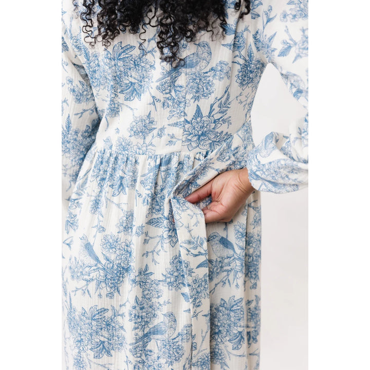 Named Clothing Oodi Gathered Midi Dress Sewing Pattern PDF