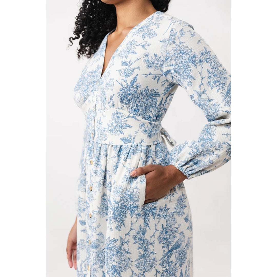 Named Clothing Oodi Gathered Midi Dress Sewing Pattern PDF