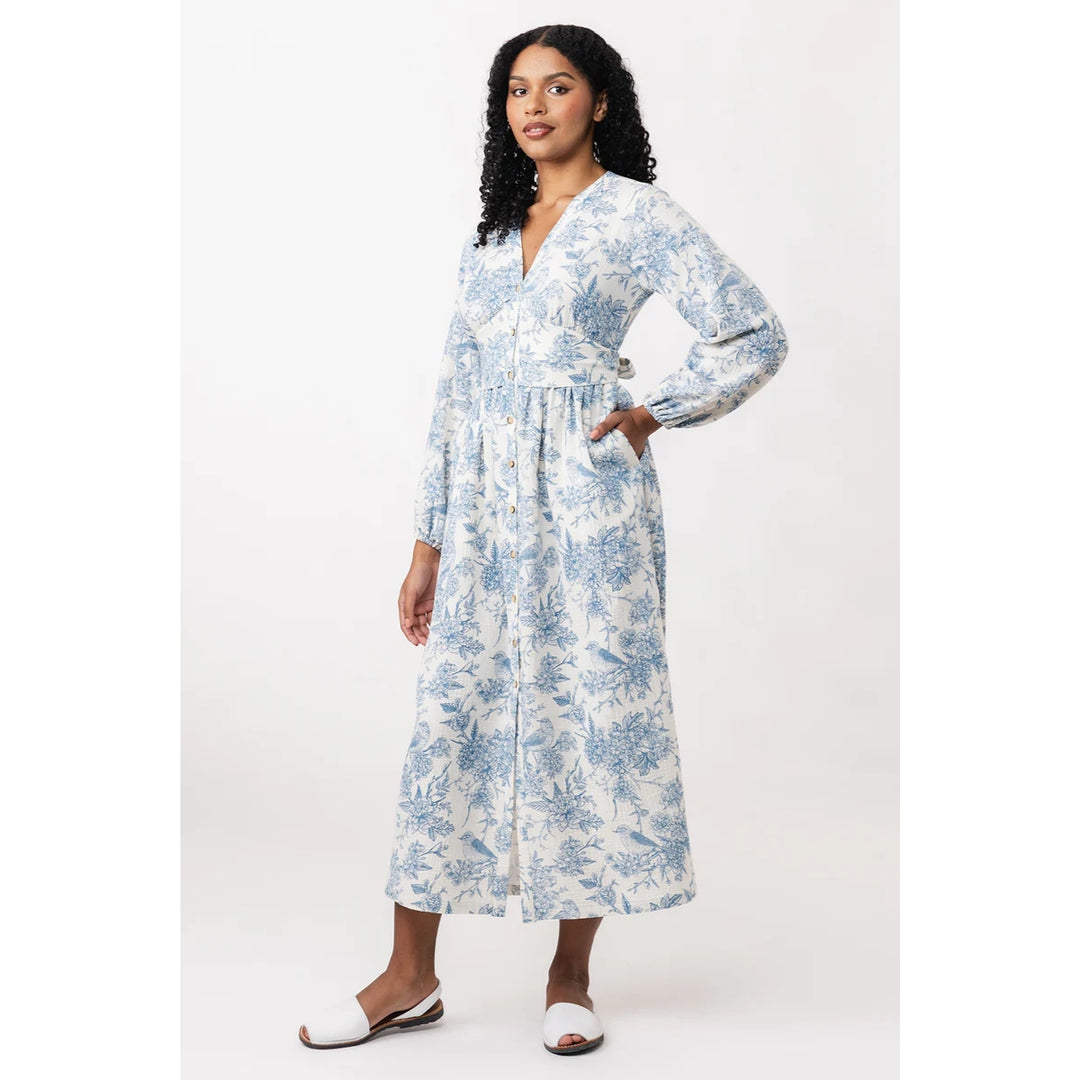 Named Clothing Oodi Gathered Midi Dress Sewing Pattern PDF