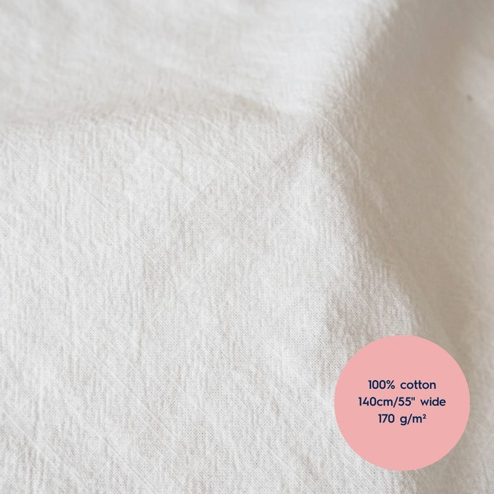 Lauren's Nepheline Top in Vintage White Textured Cotton