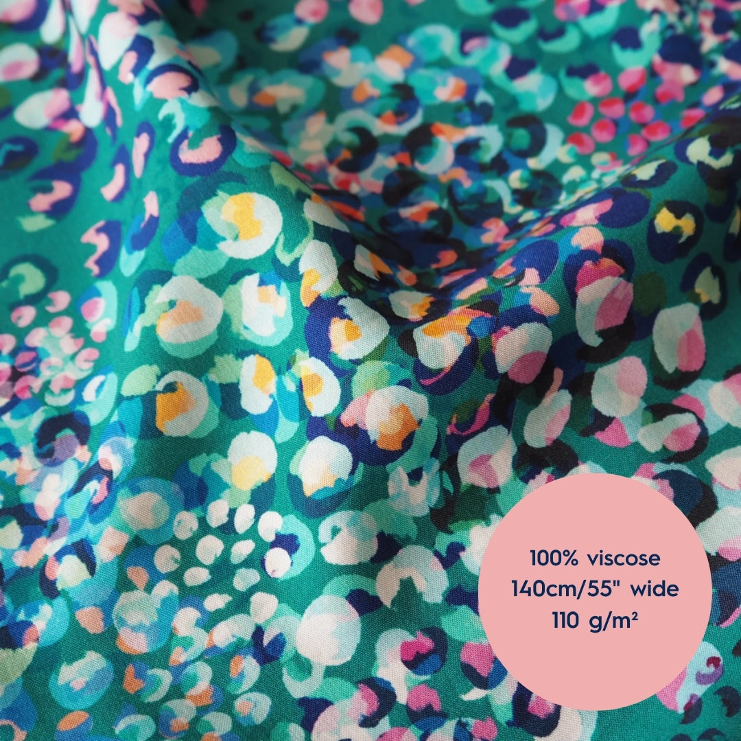 Lauren's Nicks Blouse in Teal Chicacheetah Viscose