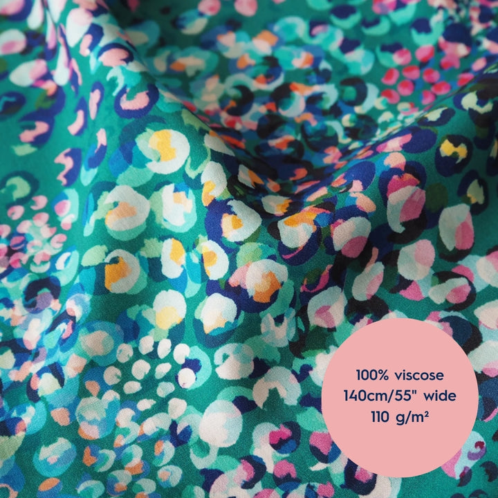 Lauren's Nicks Blouse in Teal Chicacheetah Viscose