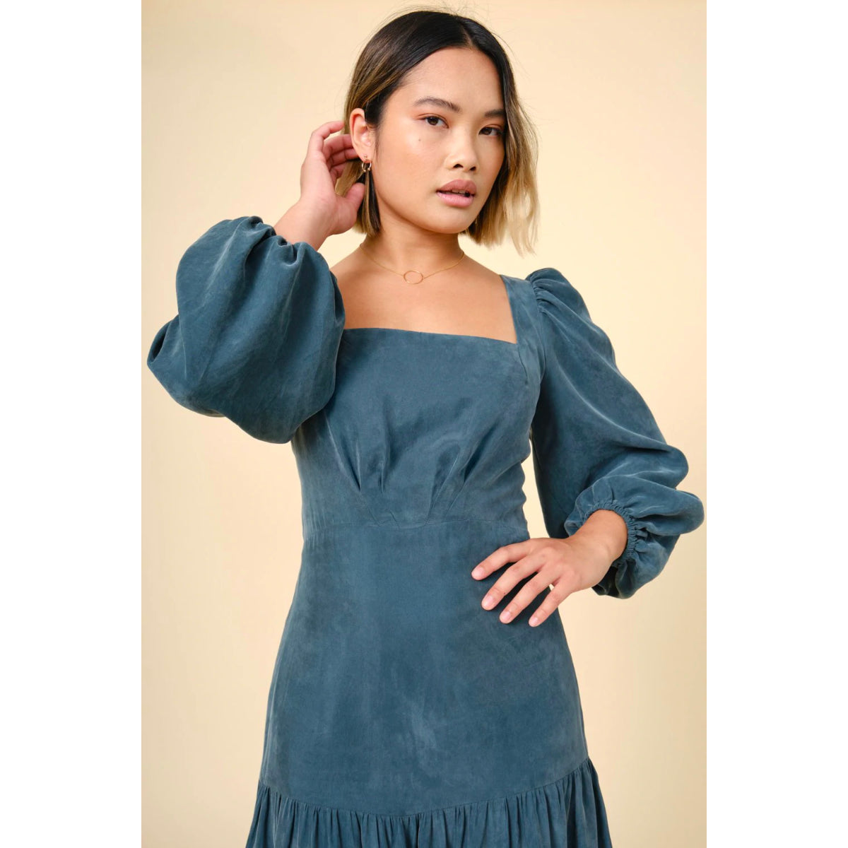 pp closet dress サイズ37 check box tuck dress【brown】 – BUNNY APARTMENT