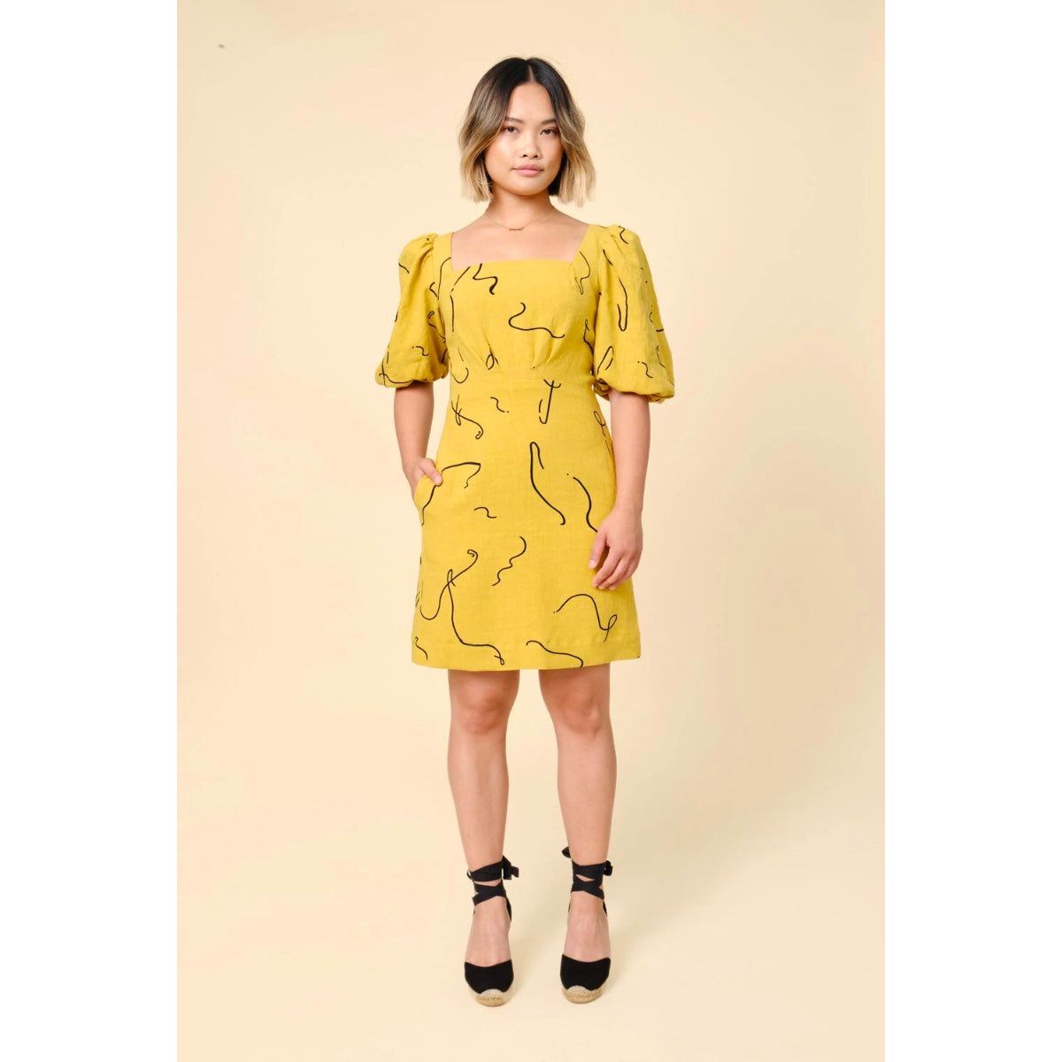 pp closet dress サイズ37 check box tuck dress【brown】 – BUNNY APARTMENT