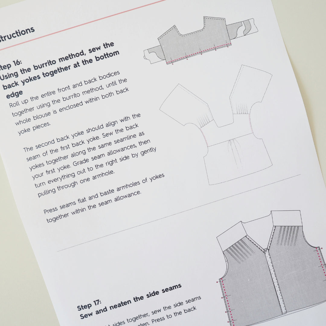 Printed Pattern Instructions for The g&g Sewing Society kit - Colour Printing