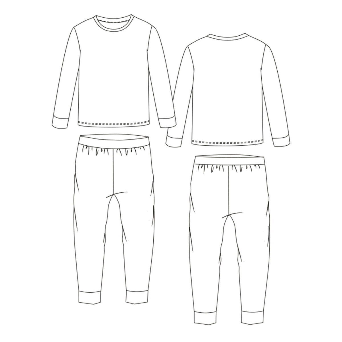 Pattern Paper Scissors Perri PJs Family Bundle Sewing Pattern PDF ...