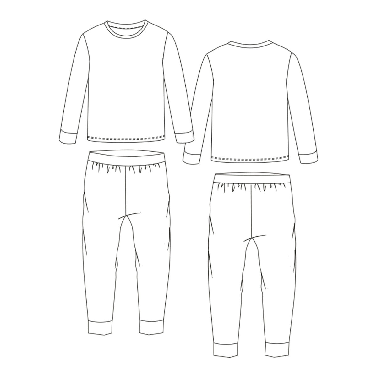 Pattern Paper Scissors Perri PJs Family Bundle Sewing Pattern PDF ...