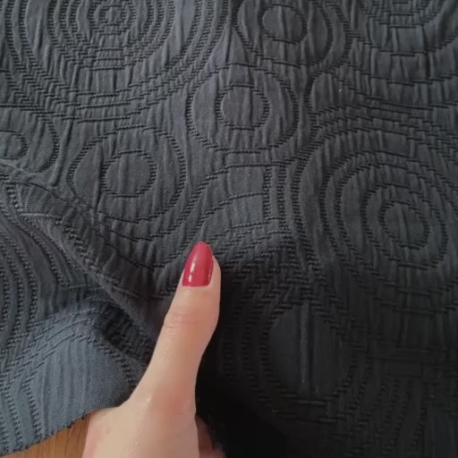 Lauren's Caiplie Jacket in Midnight Black Cairn Circles Cotton Jacquard