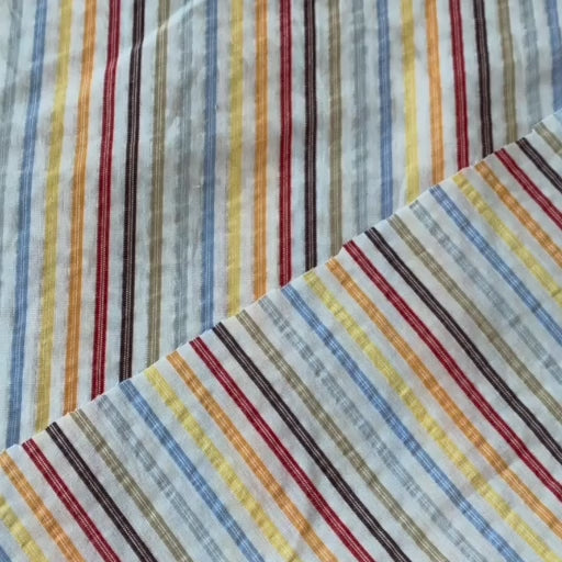 Rainbow Stripe Cotton Fabric for dressmaking