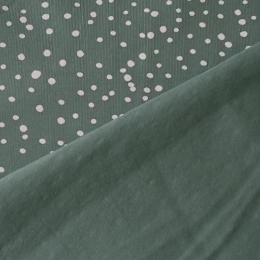 Sagebrush Polka Cotton Jersey Fabric, Oeko-Tex Certified