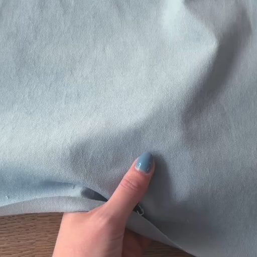 Sky Blue Stretch Cotton Velvet dressmaking Fabric