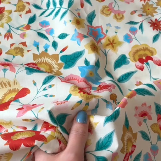 Liberty Fabrics Tana Cotton Lawn Fabric for dressmaking - Carnival Corsage A