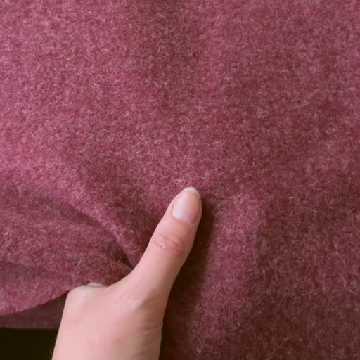 Cranberry Merino Wool Fleece Fabric