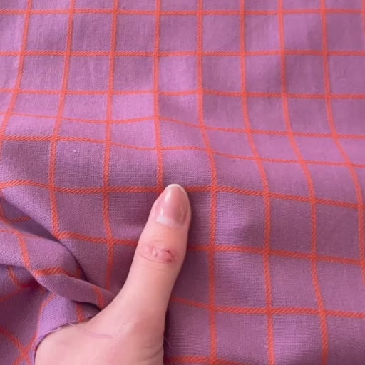 Fableism Plum Trellis Cotton Fabric - Fine & Dandy Collection