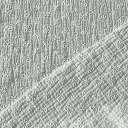 Off White Ditsy Embroidered Cotton Double Gauze Fabric for dressmaking