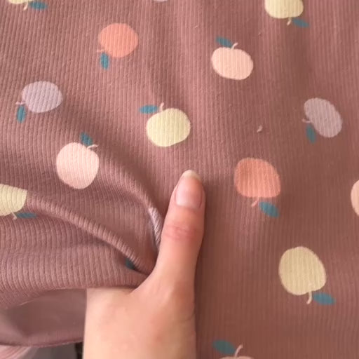 Apricot Crush Ribbed Cotton Jersey Fabric