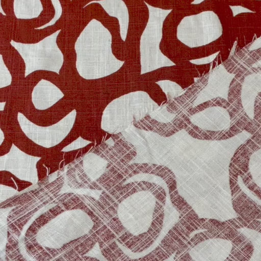 Clay scribble viscose linen fabric for dressmaking