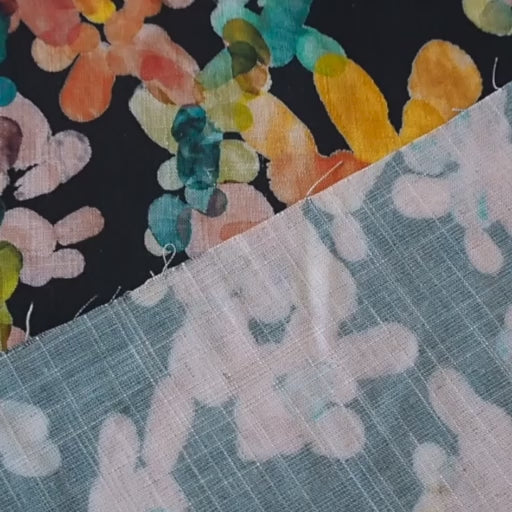 Navy Painterly Petals Viscose Linen Fabric – Guthrie & Ghani