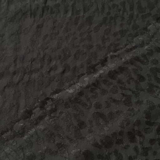 Black Leopard Viscose Jacquard Fabric for dressmaking