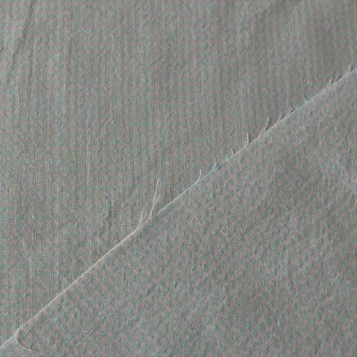 Powder blue Micro Gingham Seersucker dressmaking Fabric