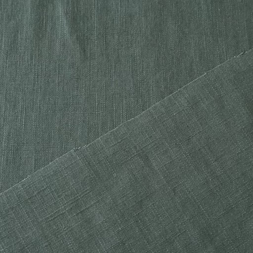 Botanical Green Washed Enzyme Linen Blend Fabric - Bolt End Pieces
