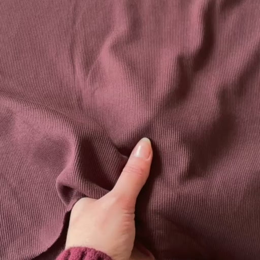 Merlot 2x2 Cotton Tubular Ribbing Fabric