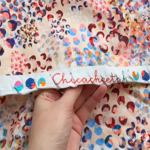 *Pre-Sale* Cream Chicacheetah Cotton Micro French Terry Fabric - Guthrie & Ghani Exclusive