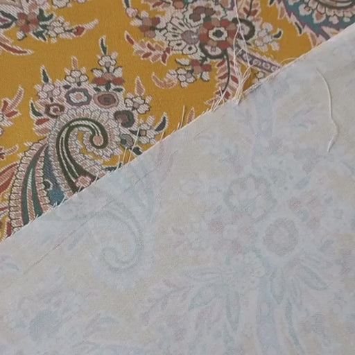 Liberty Weymouth viscose twill Paisley Tree A fabric, draping paisley print twill.