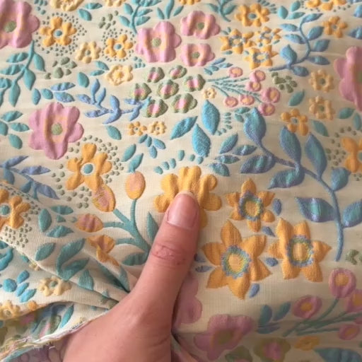 Buttercup Floral Jacquard Fabric