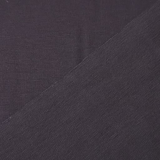 Plum light viscose ponte fabric with soft stretch for dressmaking.