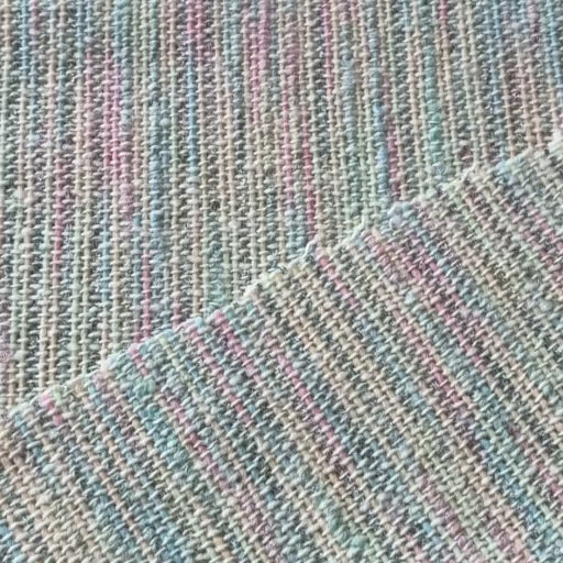 Pastel stripe wool blend boucle fabric for dressmaking