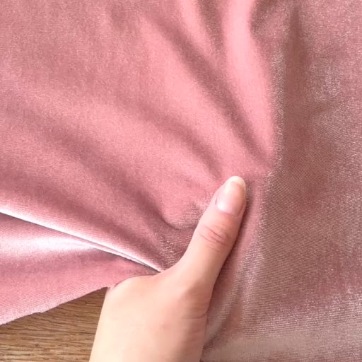 Rose Stretch Velour Fabric