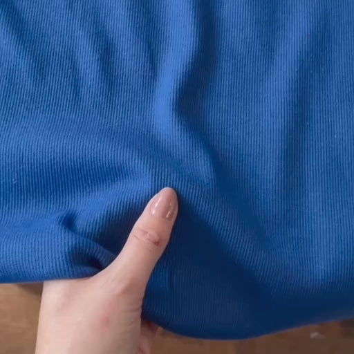 Cobalt 2x2 Cotton Tubular Ribbing Fabric