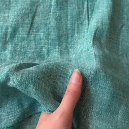 Aquamarine Yarn Dyed Georgio Linen Fabric